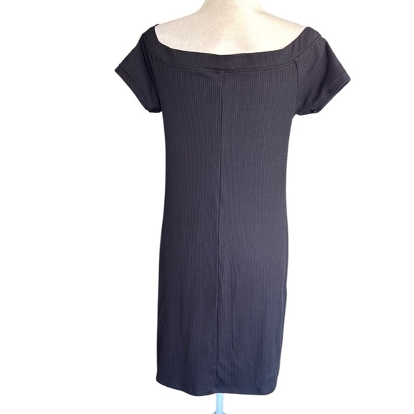 Old Navy Black Sheath Dress gothic goth witchy LBD comfortable XL SS comfy - Picture 3 of 10